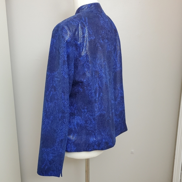 JM Collection Faux Snakeskin Jacket - Picture 4 of 12